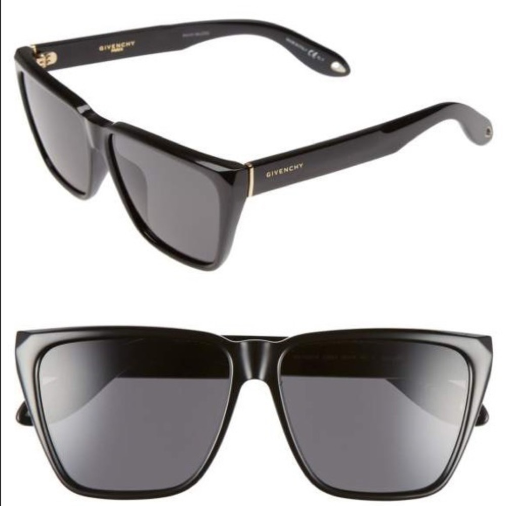 Givenchy Flat Top Black Sunglasses 58mm